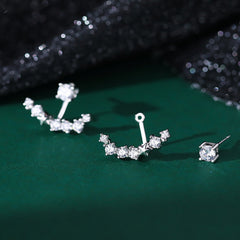 Sweet Zircon Star Stud Earrings Holiday Gift For Girls