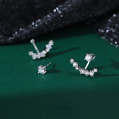 Sweet Zircon Star Stud Earrings Holiday Gift For Girls
