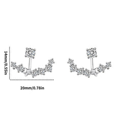 Sweet Zircon Star Stud Earrings Holiday Gift For Girls