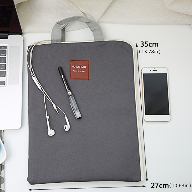 Minimalist Zipper Document Storage Pouch Lightweight Bag For School & Work