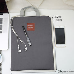 Minimalist Zipper Document Storage Pouch Lightweight Bag For School & Work