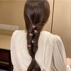 5pcs Y2K Butterfly Heart Flower Peach Hair Clips Girls Gift