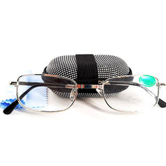 Mini Portable Folding Reading Glasses Metal Full Frame With Case