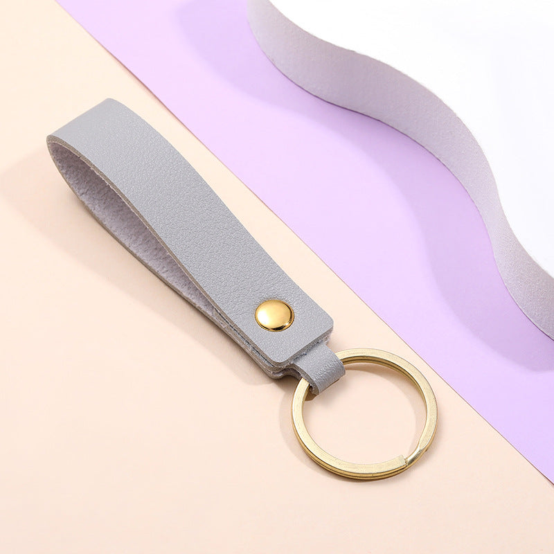 Men's PU Leather Key Chain Metal Key Ring Pendant