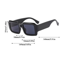 Rectangle Sunglasses Women Y2K Retro Summer Outdoor Shades