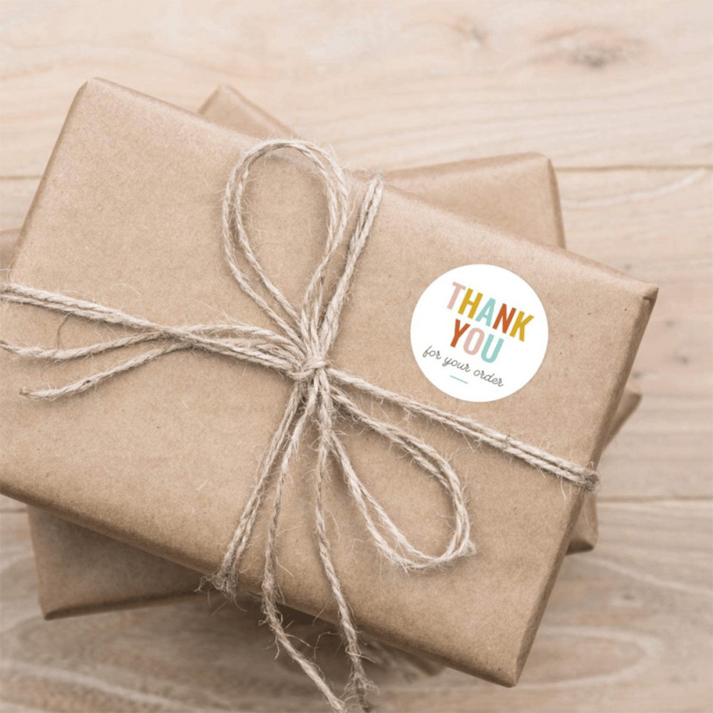 500pcs 2.54cm Round Thank You Stickers for Small Business, Sealing Packaging