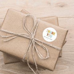 500pcs 2.54cm Round Thank You Stickers for Small Business, Sealing Packaging
