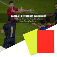 4pcs Soccer Referee Cards Red Yellow Football Match Essential Tool