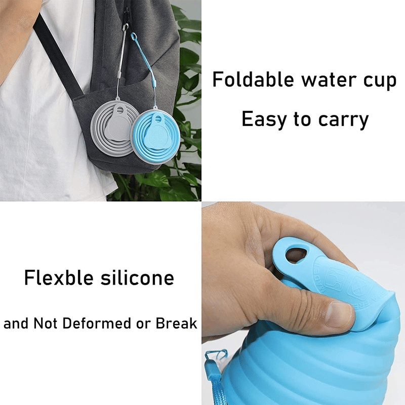 Silicone Collapsible Cup 270ml with Lid for Outdoor Travel