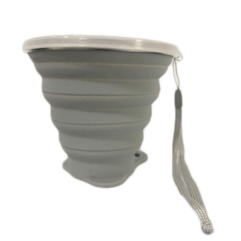 Silicone Collapsible Cup 270ml with Lid for Outdoor Travel