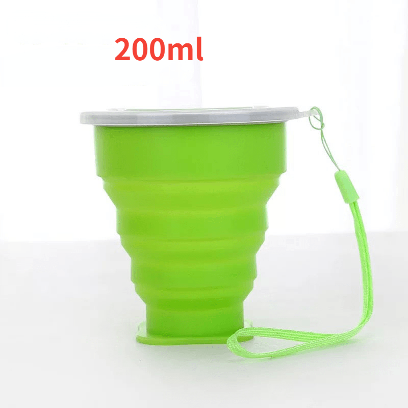 Silicone Collapsible Cup 270ml with Lid for Outdoor Travel