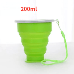 Silicone Collapsible Cup 270ml with Lid for Outdoor Travel