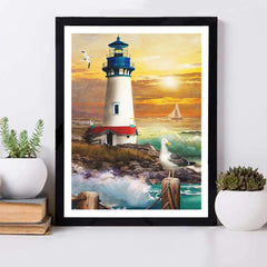 5D Lighthouse Seaside Diamond Painting