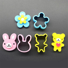 3pcs Rabbit Flower Panda Sandwich Mould for Baking