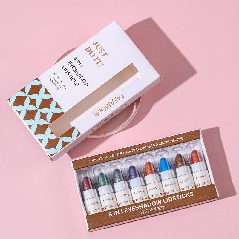 8pcs Pearly Eyeshadow Pen High Pigmented Long Lasting Waterproof Smudge Proof