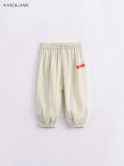 Girls Bee Graphic Print Baggy Elastic Cuff Pants Kids Summer Breathable Pants