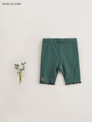 Girls Breathable Leggings Kids Summer Stretch Knitted Leggings