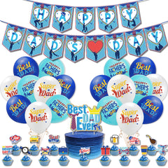 Father's Decorations Banner and Balloons for Party