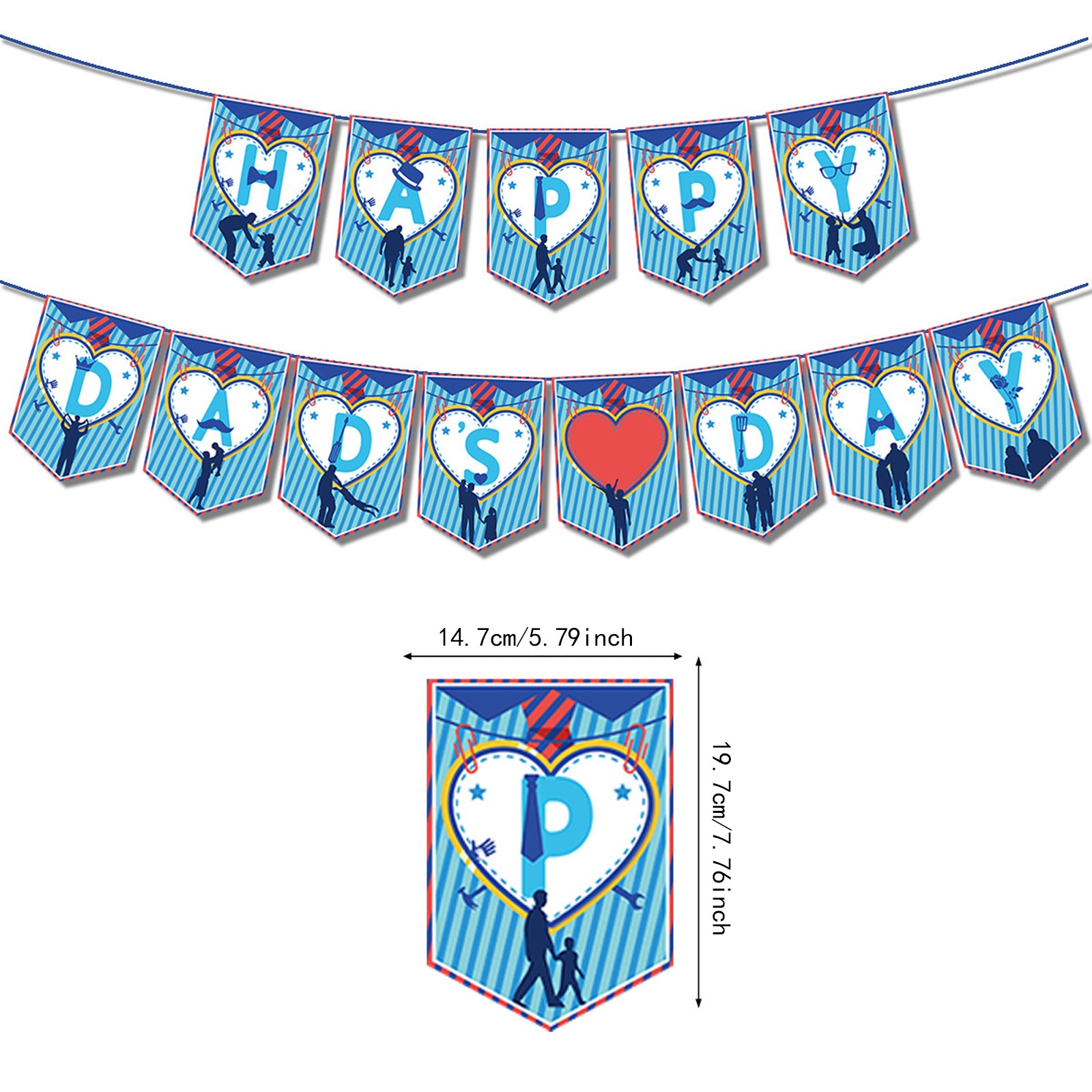 Father's Decorations Banner and Balloons for Party