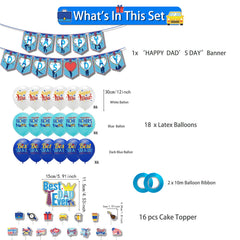 Father's Decorations Banner and Balloons for Party