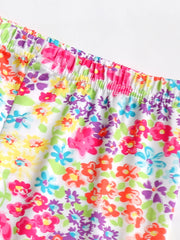 Toddlers Flowers Leggings Thin Casual Elastic Waist Pants Kids Summer Clothes