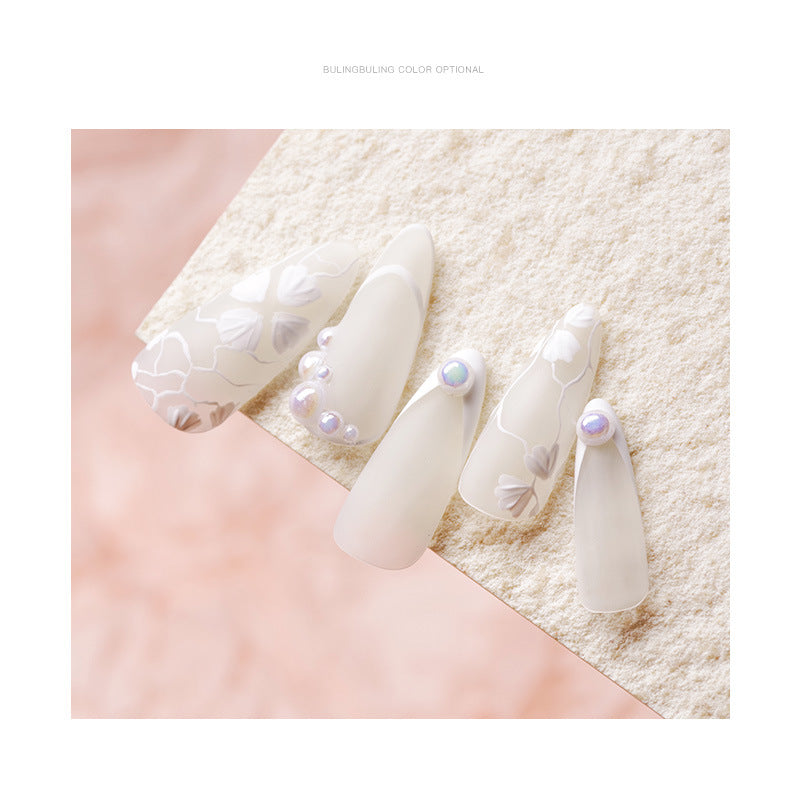 Aurora Pearls Half Round for DIY Jewelry and Nail Art