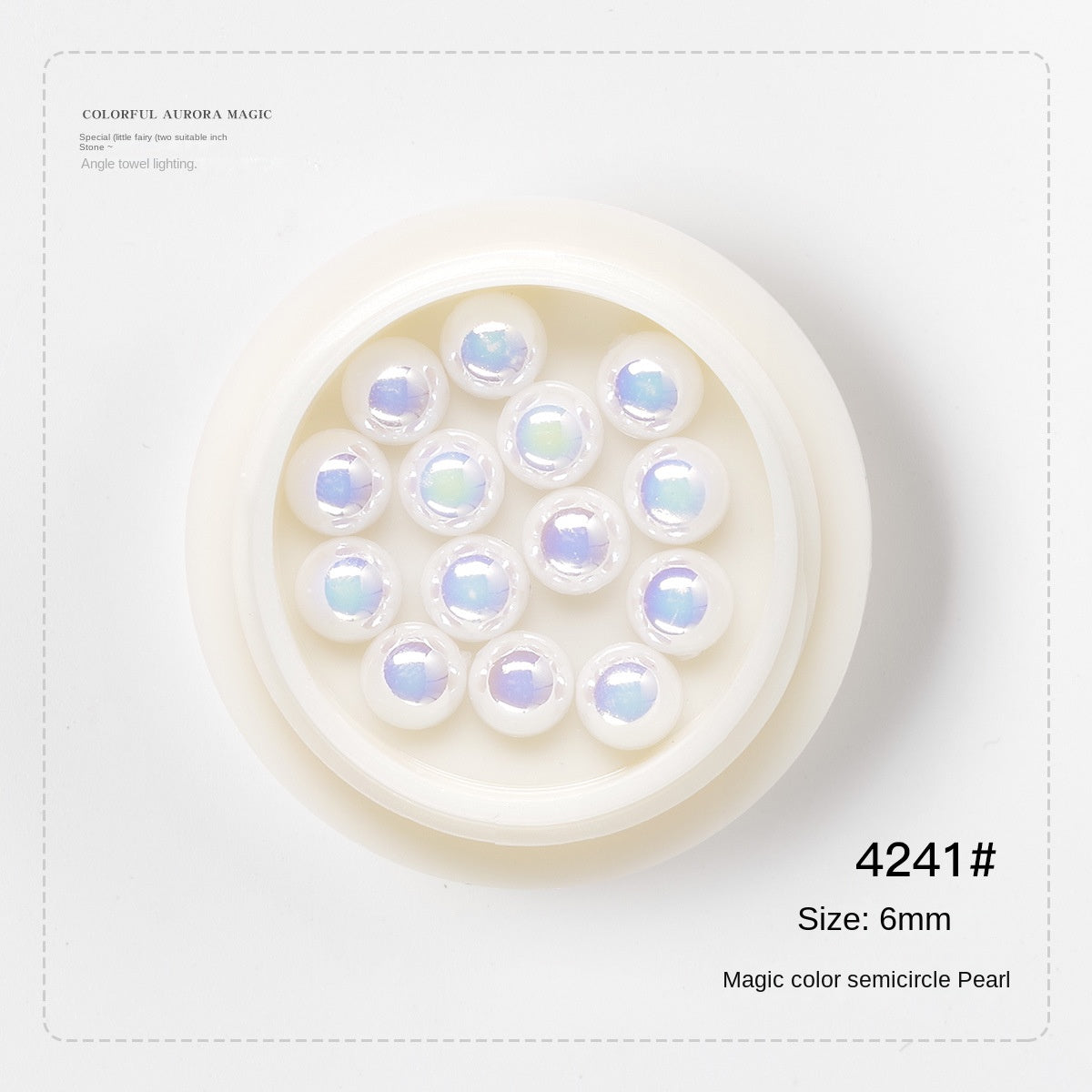 Aurora Pearls Half Round for DIY Jewelry and Nail Art