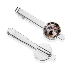 Wolf Tie Clip Men's Jewelry Suit Shirt Accessories Glass Inlay Gift