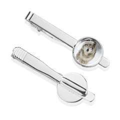 Wolf Tie Clip Men's Jewelry Suit Shirt Accessories Glass Inlay Gift