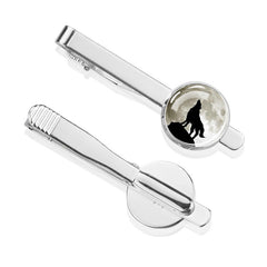 Wolf Tie Clip Men's Jewelry Suit Shirt Accessories Glass Inlay Gift