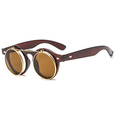 Y2K Flip Up Sunglasses Steampunk Anti Glare UV400