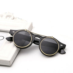 Y2K Flip Up Sunglasses Steampunk Anti Glare UV400