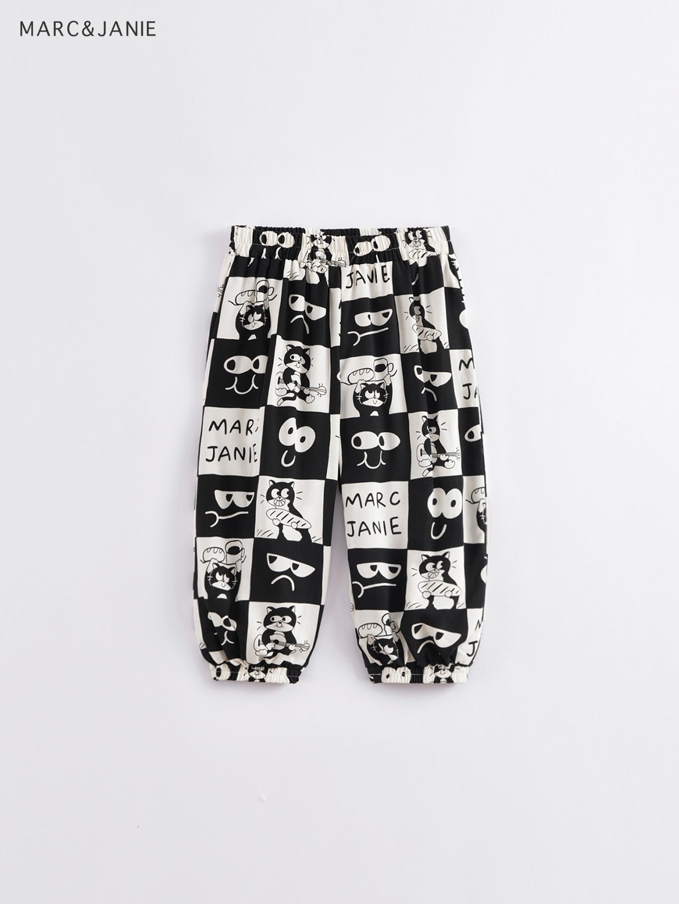 Girls Cartoon Elastic Cropped Pants Kids Summer Breathable Baggy Pants