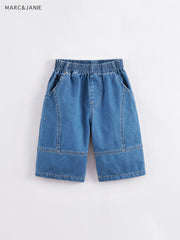 Boys Elastic Cropped Jeans Summer Pants