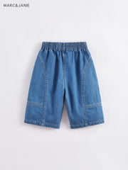 Boys Elastic Cropped Jeans Summer Pants