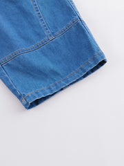 Boys Elastic Cropped Jeans Summer Pants