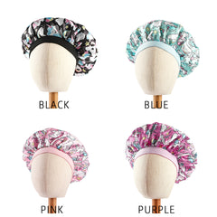 Girls Unicorn Print Sleeping Bonnet Hat for Long Hair Kids