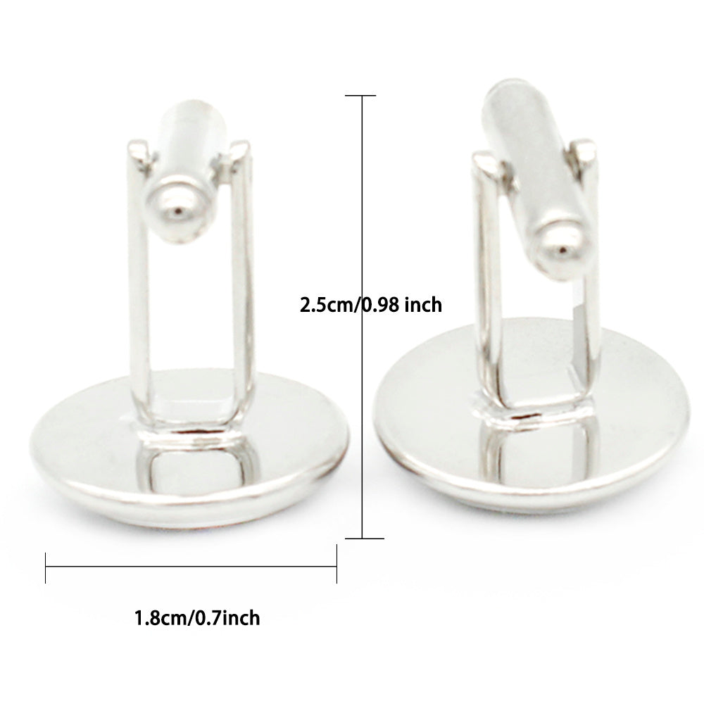 Glass Gem Billiard Ball Numbers Cufflinks - 8 Yellow 1 Red 3 - Sports Cuff Link