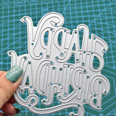 Large Words Happy Birthday Metal Cutting Dies for Scrapbooking