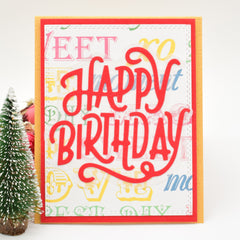 Large Words Happy Birthday Metal Cutting Dies for Scrapbooking