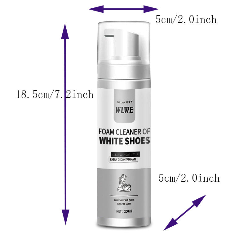 Foam Shoe Cleaner Decontamination & Whitening for Sneakers, Cloth & Travel Shoes