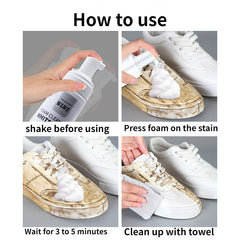 Foam Shoe Cleaner Decontamination & Whitening for Sneakers, Cloth & Travel Shoes