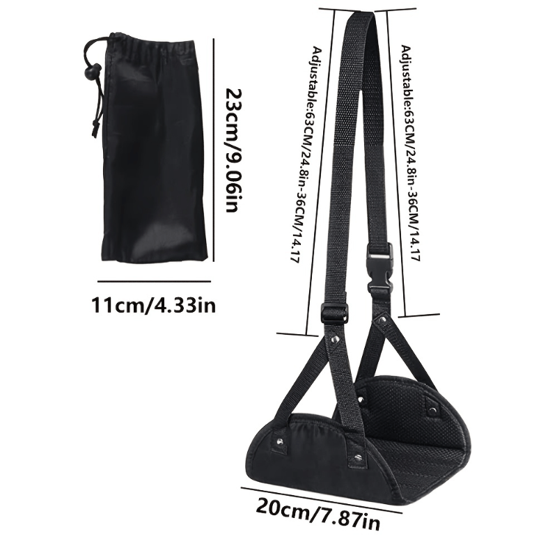 Portable Airplane Footrest Hammock, Travel Lightweight Foot Rest