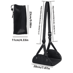 Portable Airplane Footrest Hammock, Travel Lightweight Foot Rest