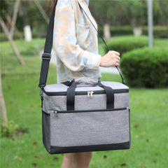 Large Capacity Waterproof Insulated Lunch Bag - Keep Food Fresh and Cold