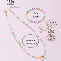 Kids Boho Beads Drip Bow Knot Set