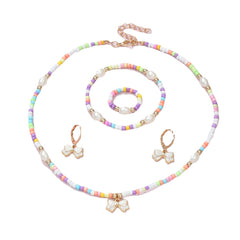 Kids Boho Beads Drip Bow Knot Set
