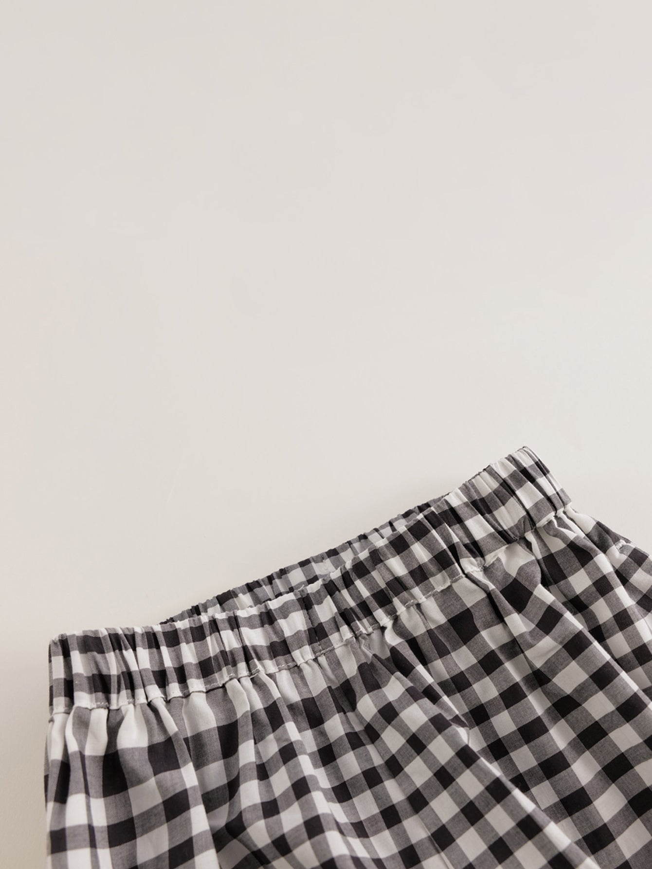 Girls Plaid Crop Pants Kids Cotton Cropped Pants