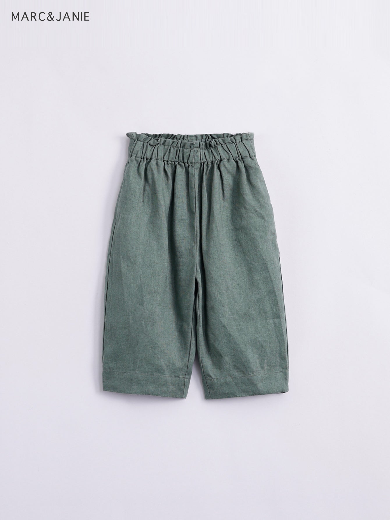 Girls Summer Elastic Linen Pants Assorted Colors Kids Lace Waist
