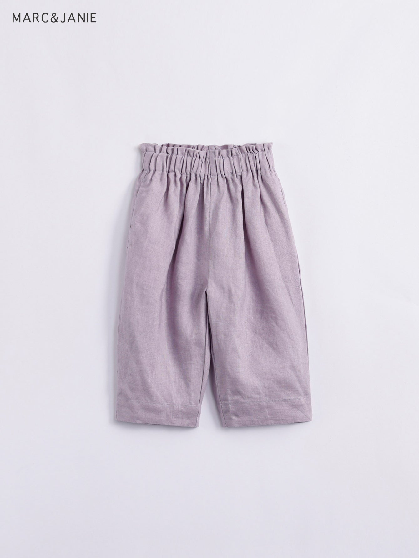 Girls Summer Elastic Linen Pants Assorted Colors Kids Lace Waist